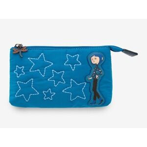 NEW Coraline Stars Quilted Dragonfly Zip Cosmetic Make Up Bag! Whimsigoth Grunge